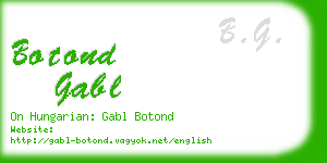 botond gabl business card